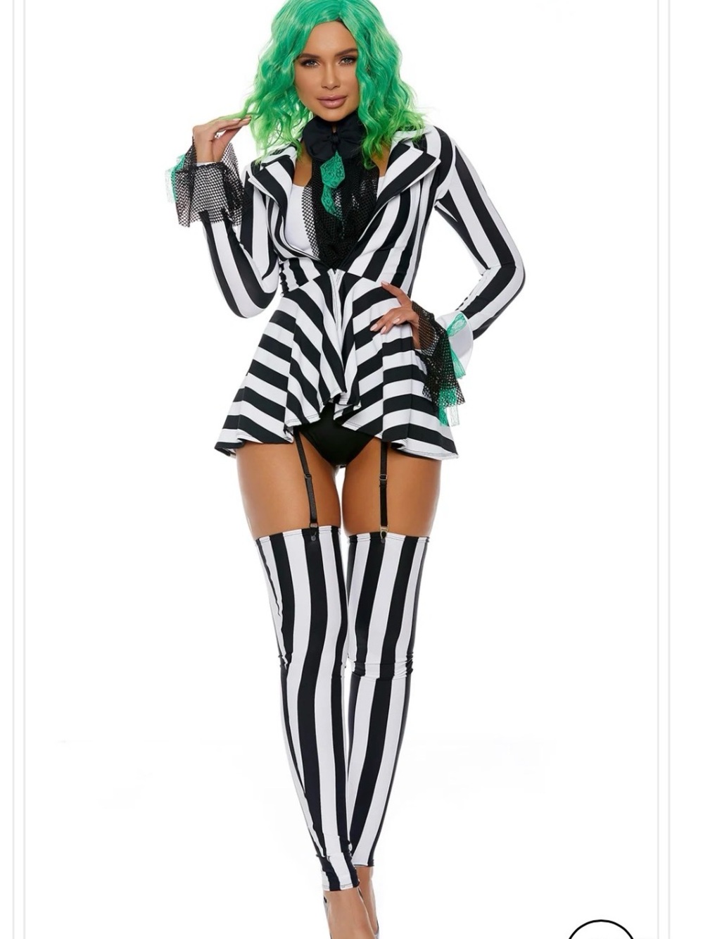 7pc woman’s sexy movie character costume included jacket, Cami wig Tie and legs